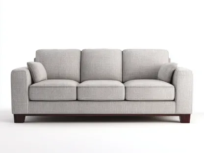 3 Seater Sofa fabric upholstery for living room use 210x90x85 cm - Beige - modern comfort design-Decorure