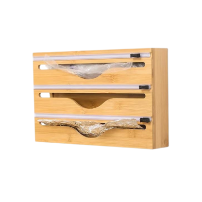 กล่องเก็บฟิล์มห่ออาหารพร้อมลิ้นชัก