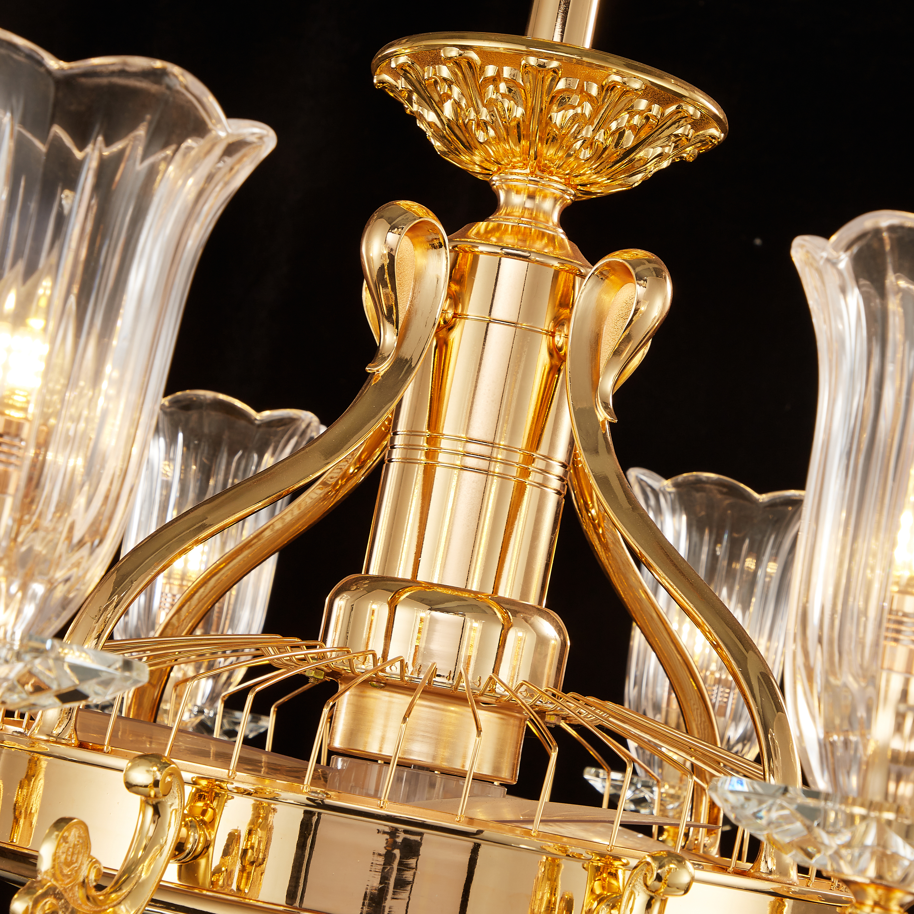 10 lights brass crystal chandelier for living room/dinning room/bedroom