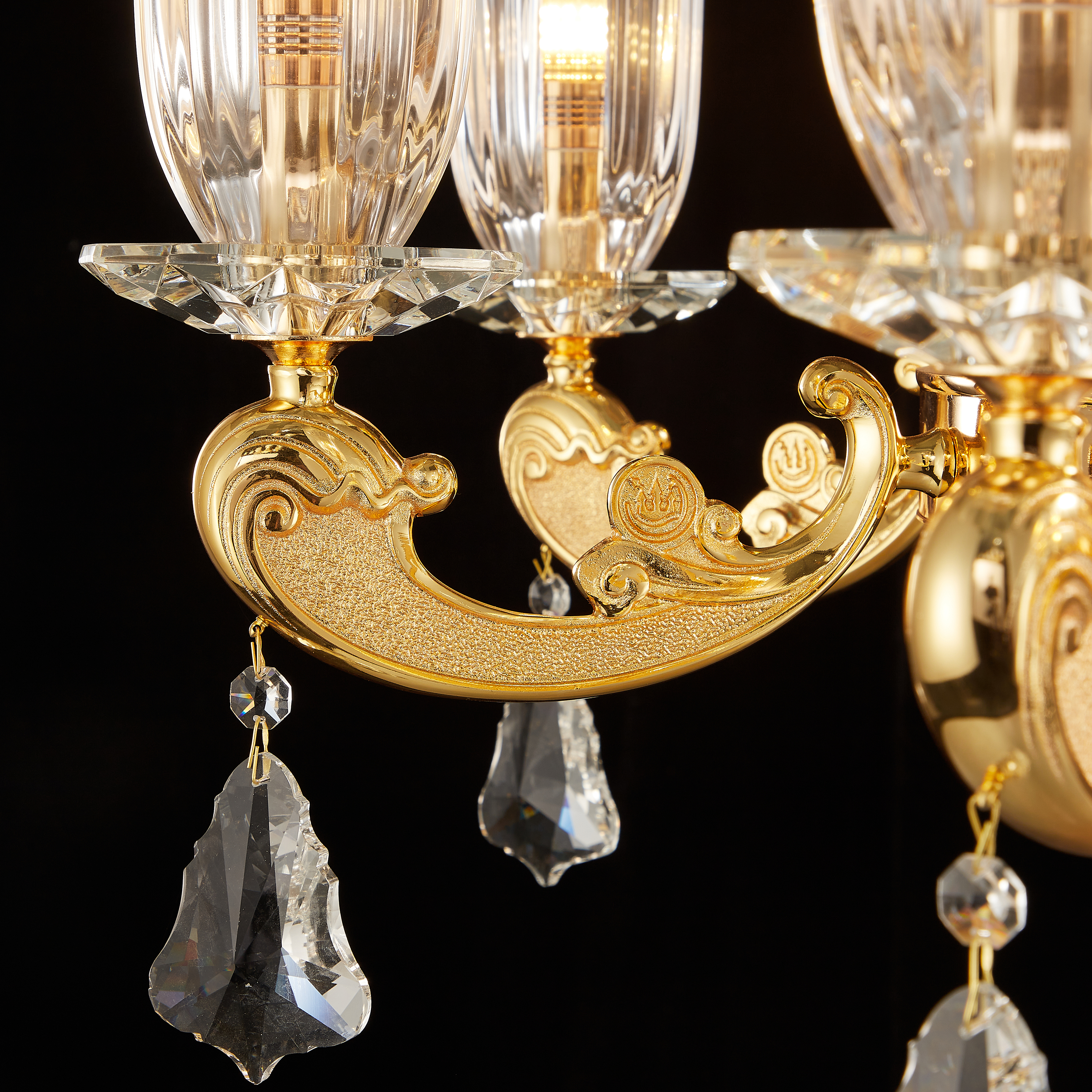 10 lights brass crystal chandelier for living room/dinning room/bedroom