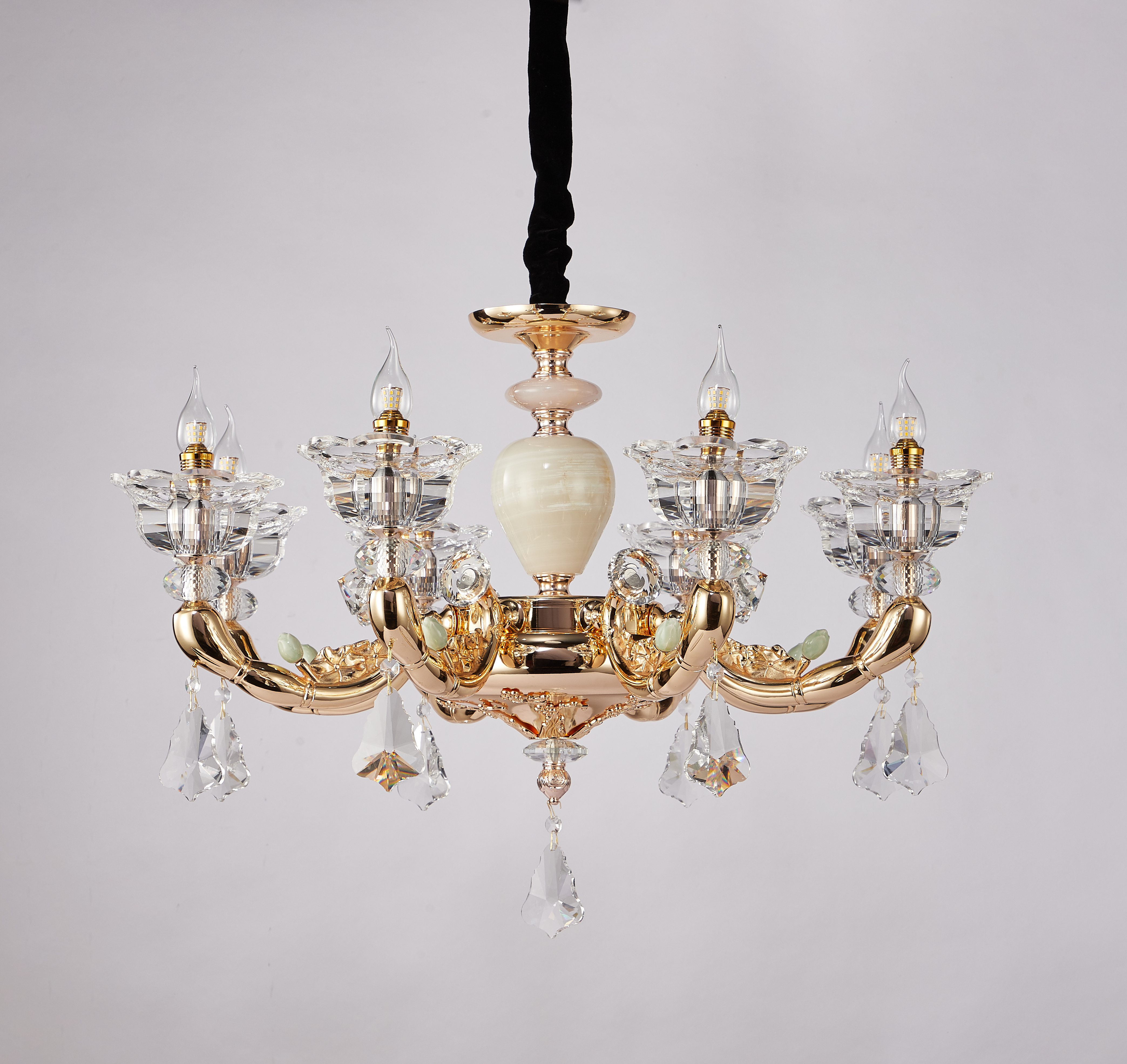 French Brass Crystal Chandelier for Villa & Hotel Lobby