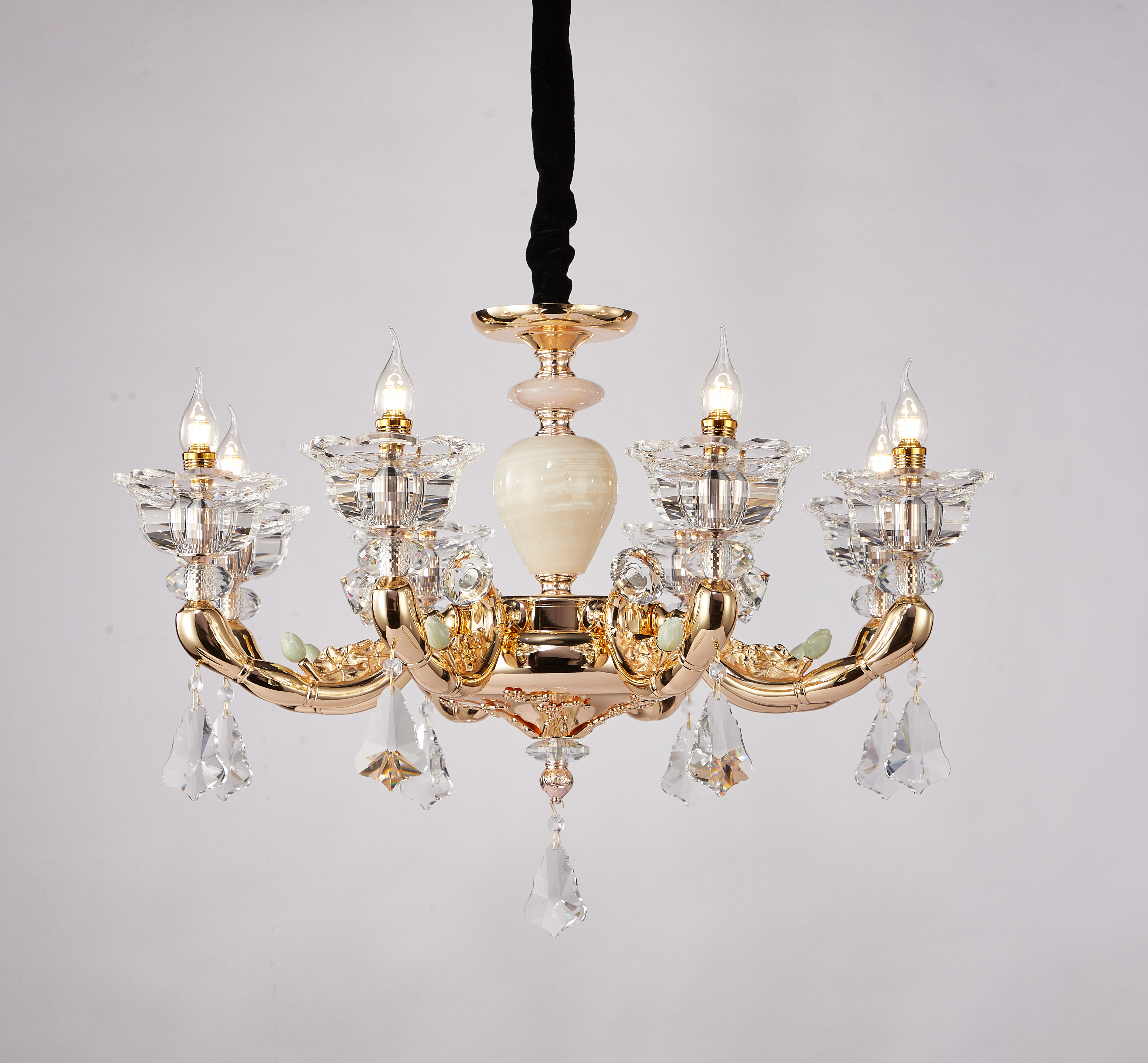 French Brass Crystal Chandelier for Villa & Hotel Lobby
