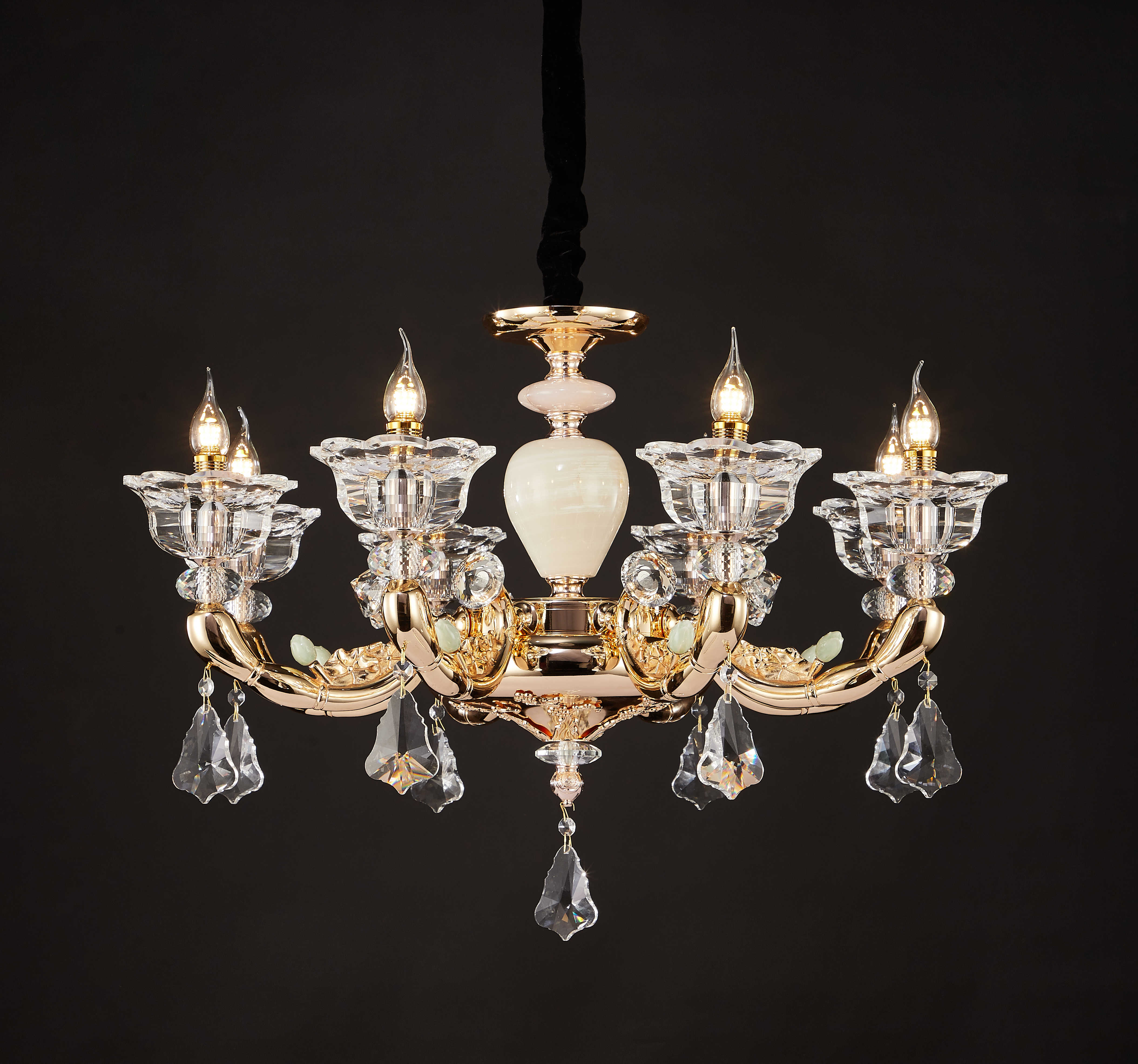 French Brass Crystal Chandelier for Villa & Hotel Lobby