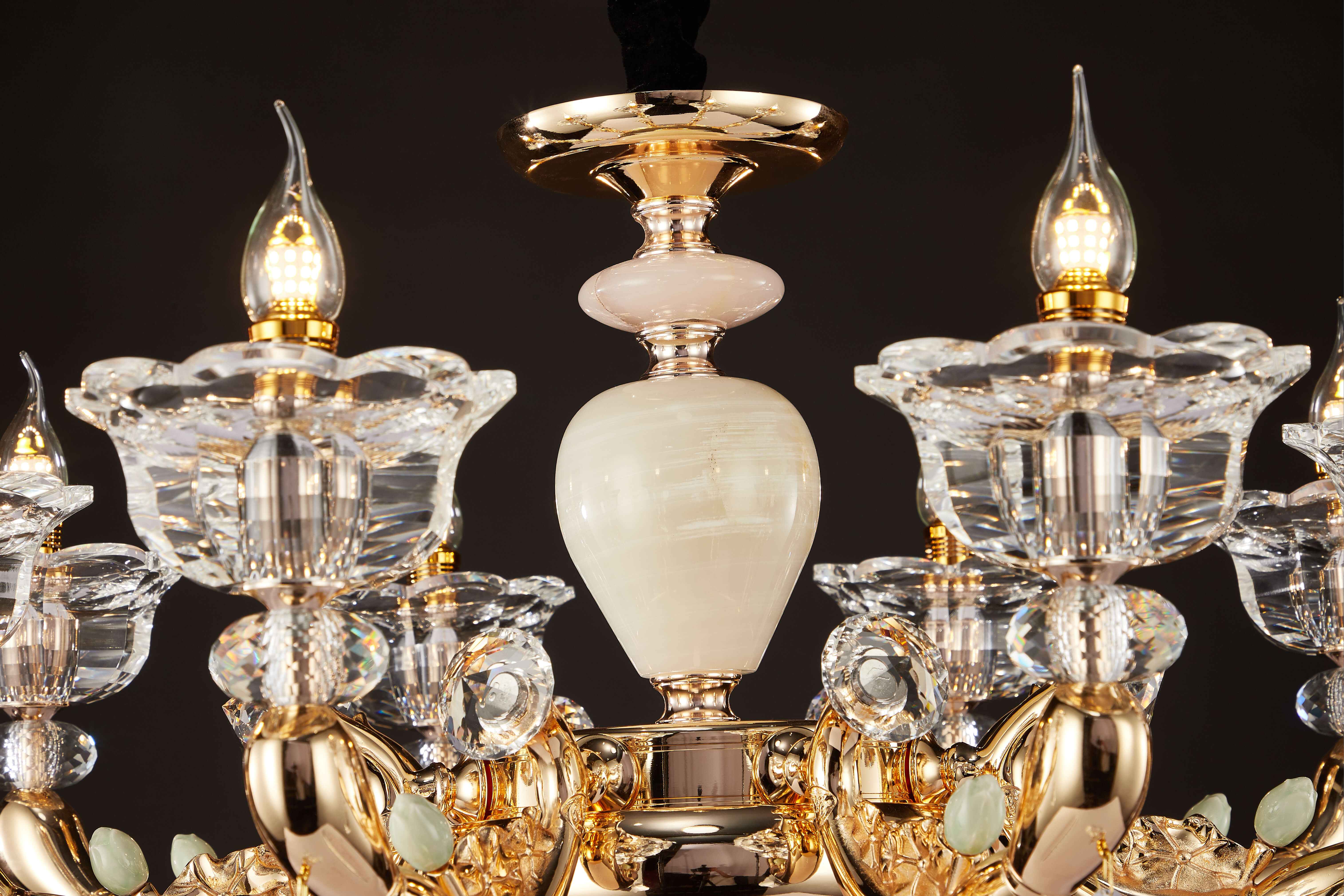 French Brass Crystal Chandelier for Villa & Hotel Lobby
