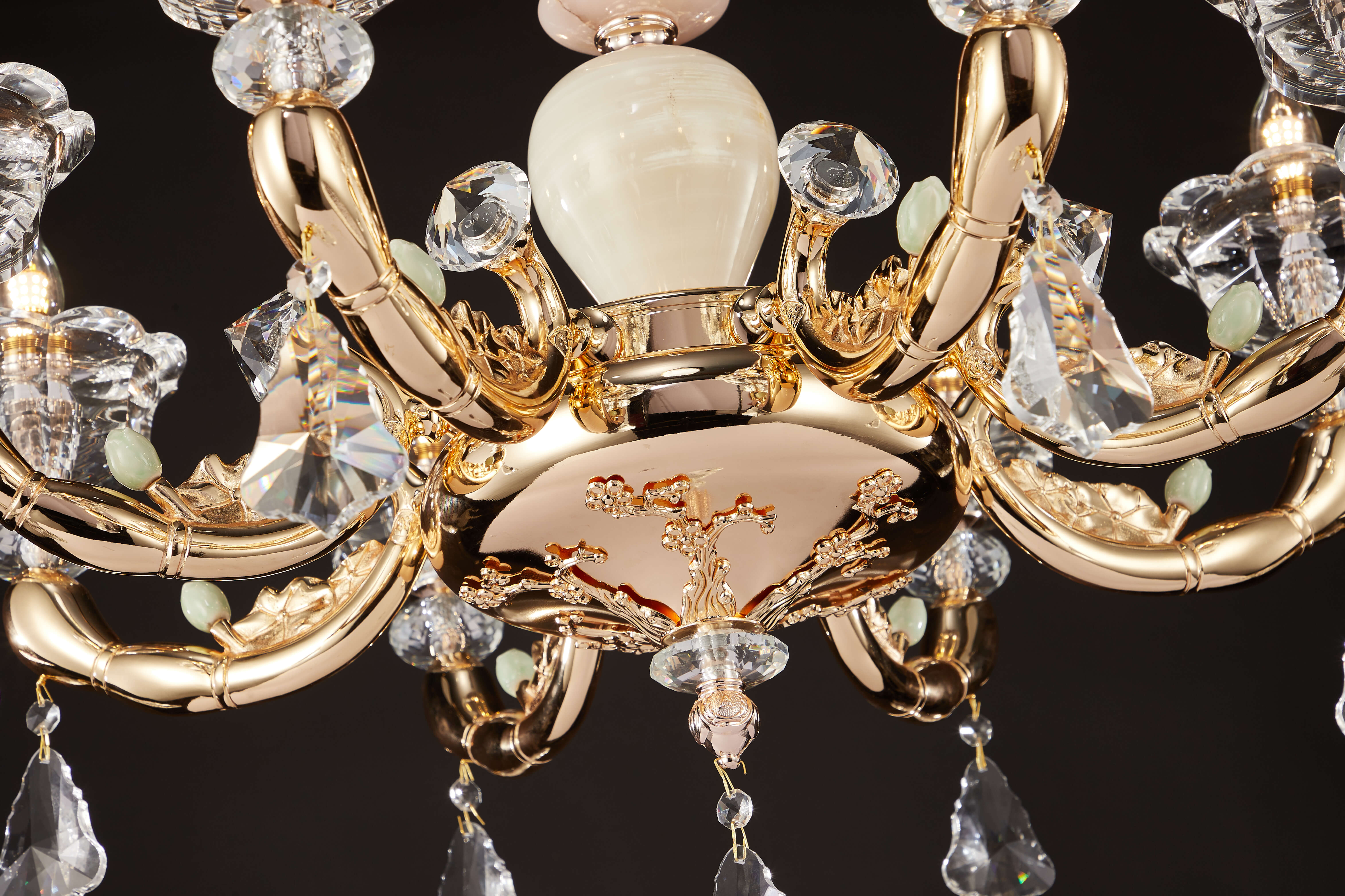French Brass Crystal Chandelier for Villa & Hotel Lobby