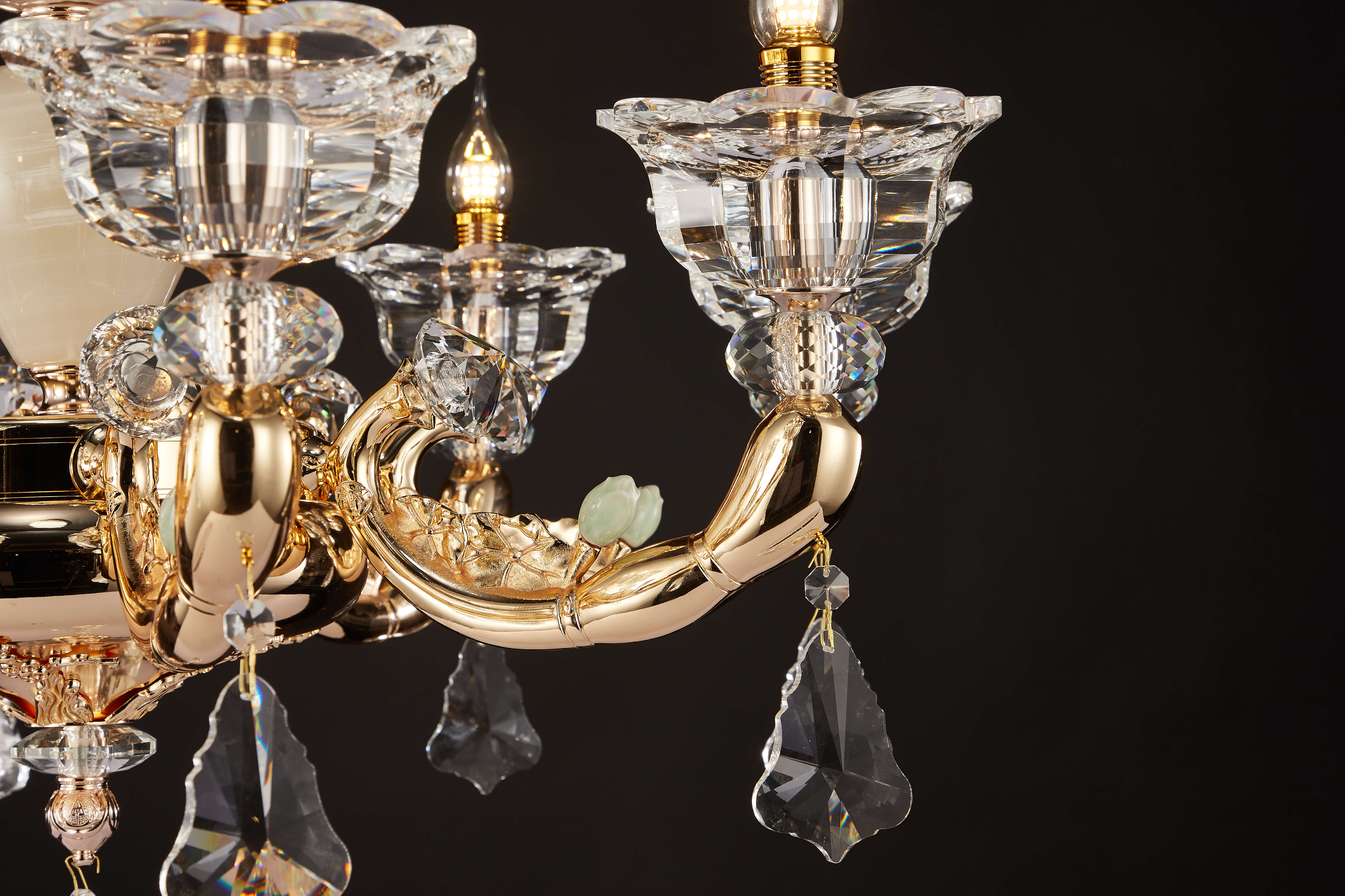 French Brass Crystal Chandelier for Villa & Hotel Lobby