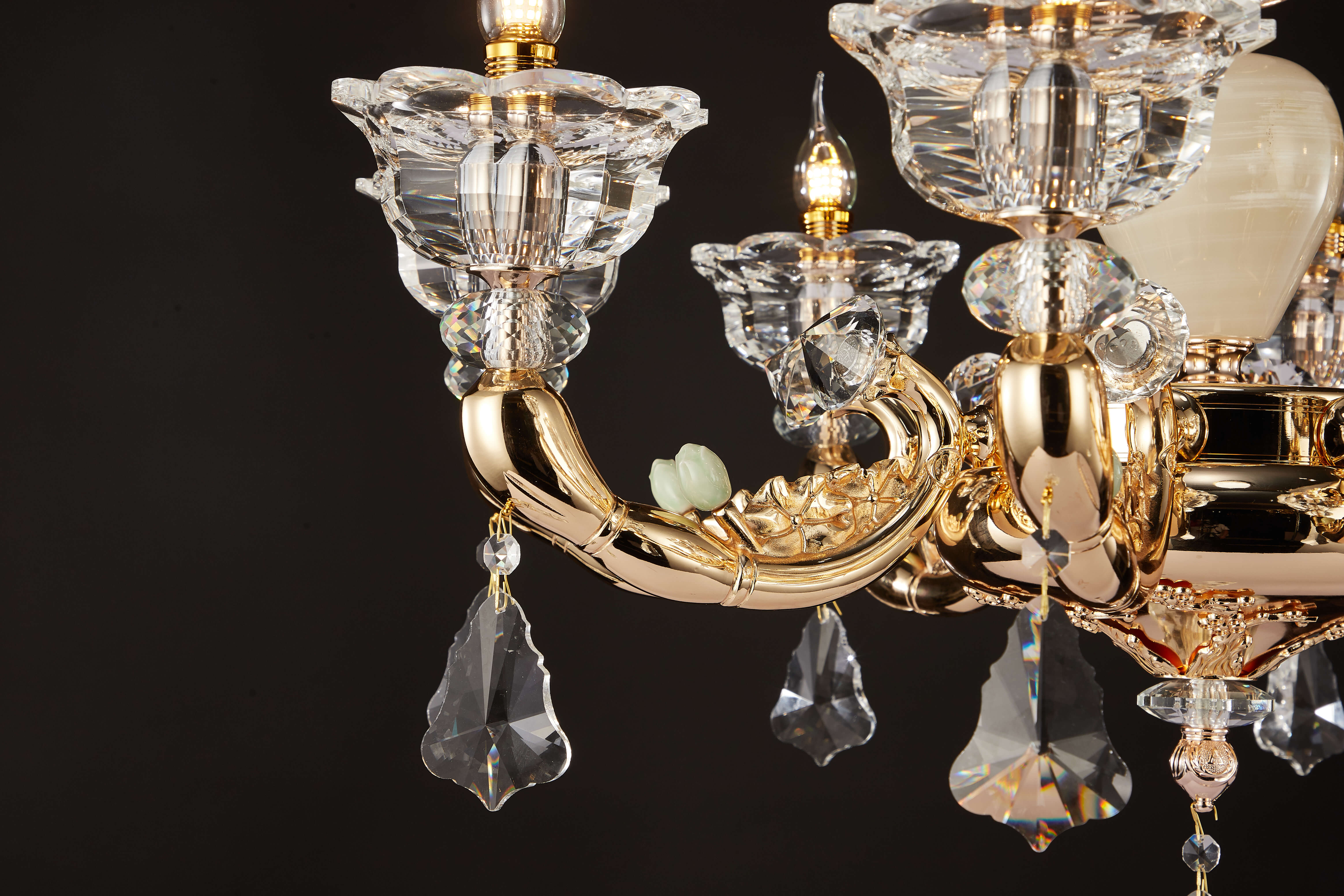 French Brass Crystal Chandelier for Villa & Hotel Lobby