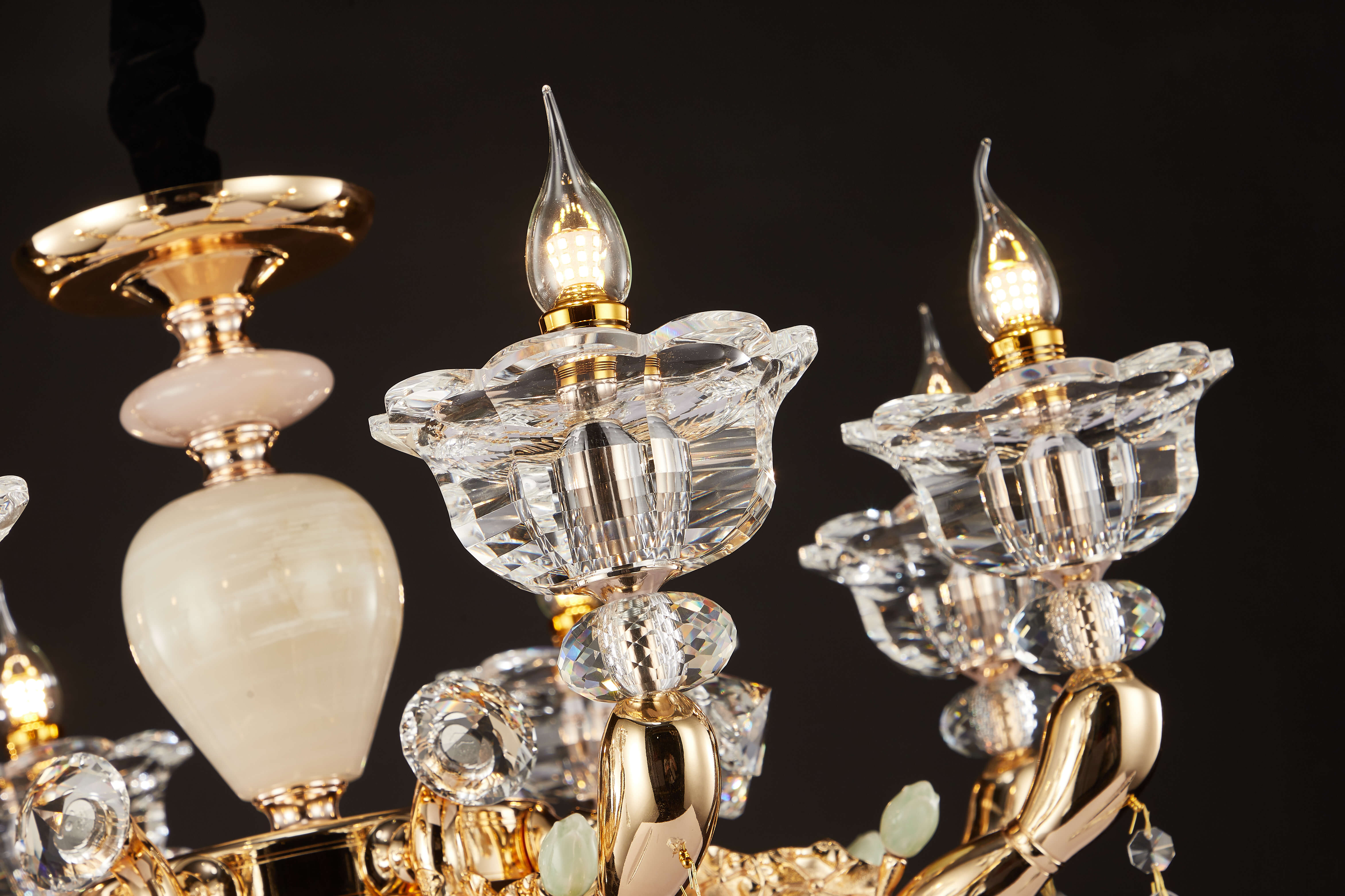 French Brass Crystal Chandelier for Villa & Hotel Lobby