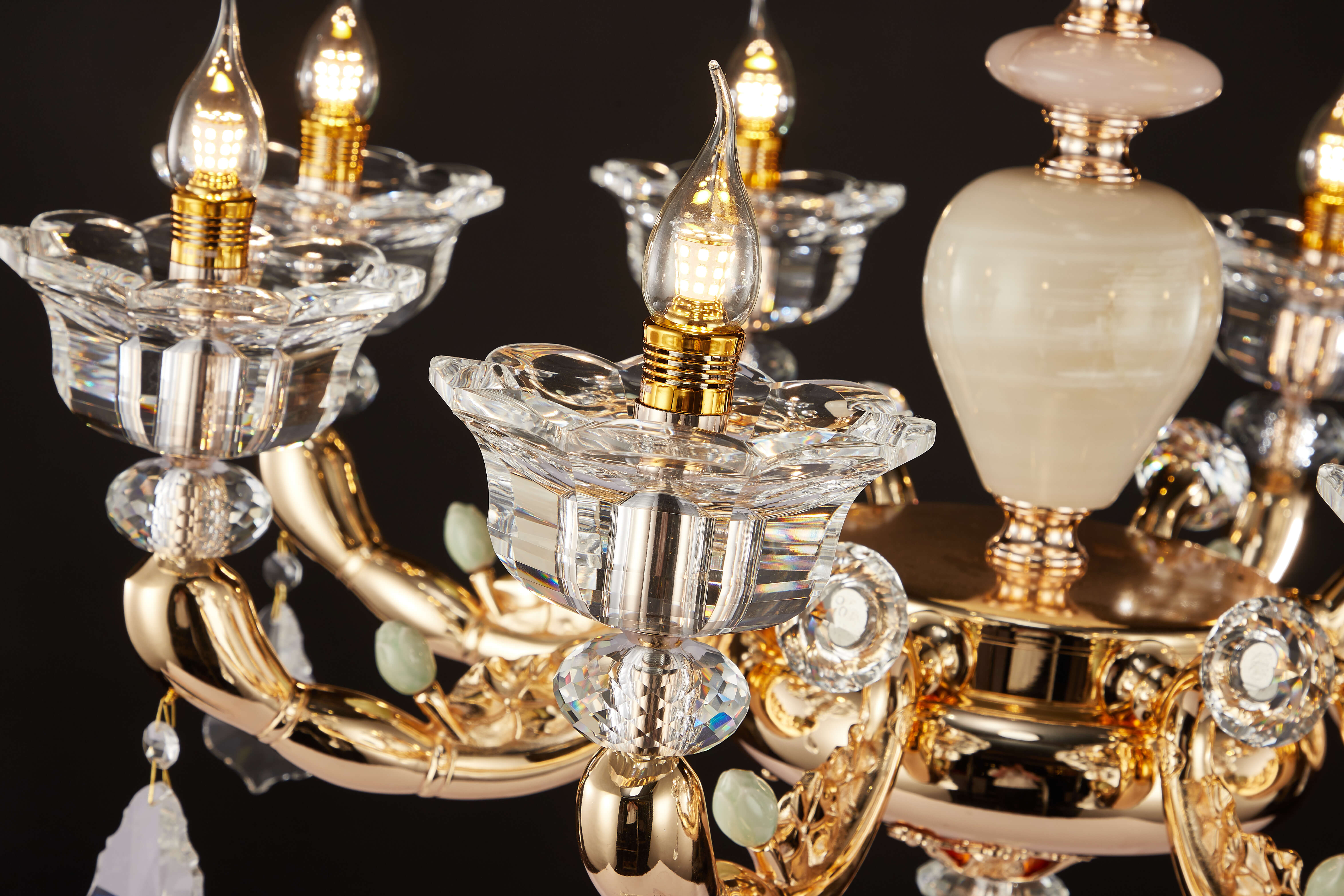 French Brass Crystal Chandelier for Villa & Hotel Lobby