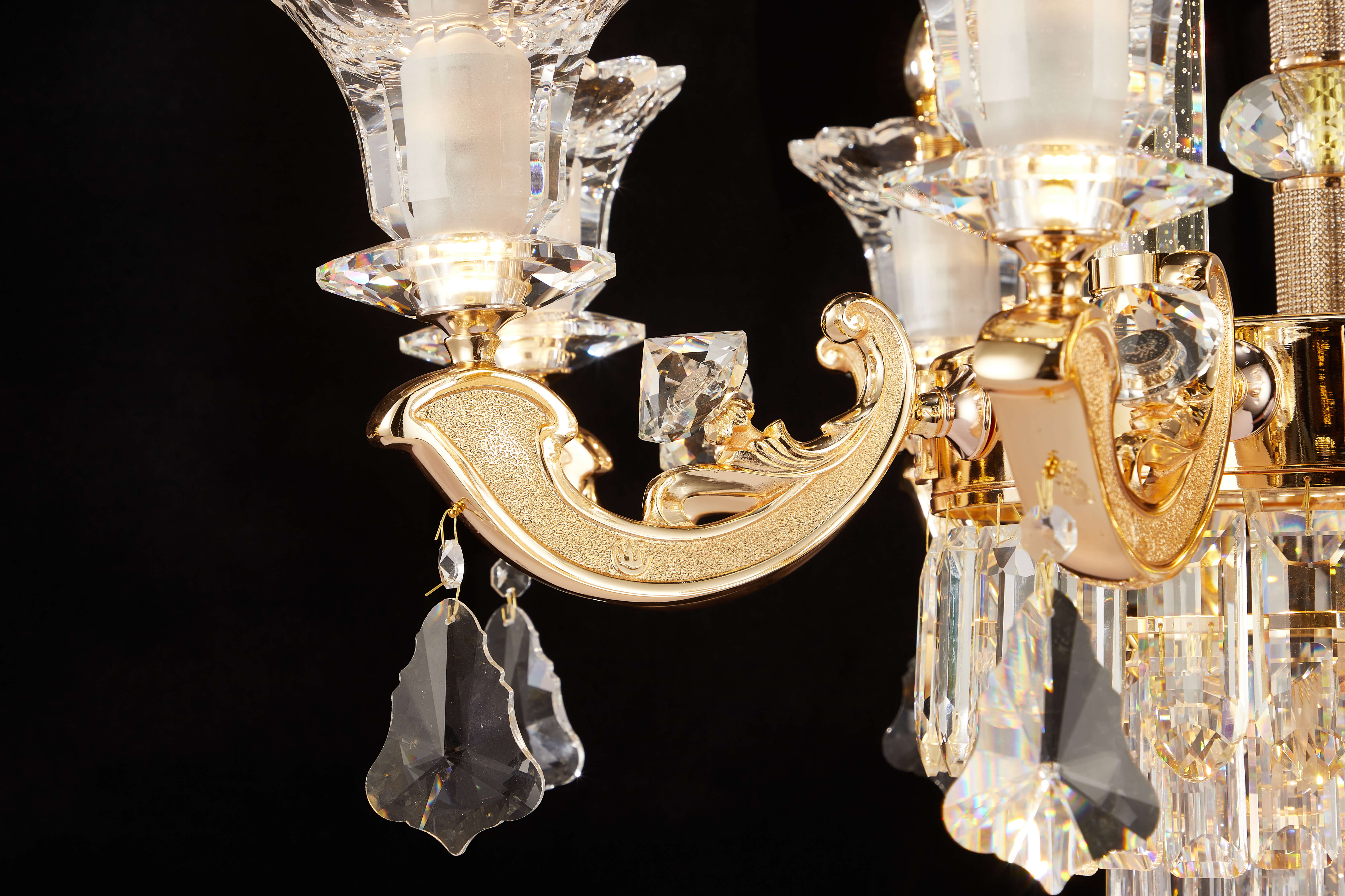Gold Brass Crystal Chandelier for Villa & Hotel Lobby