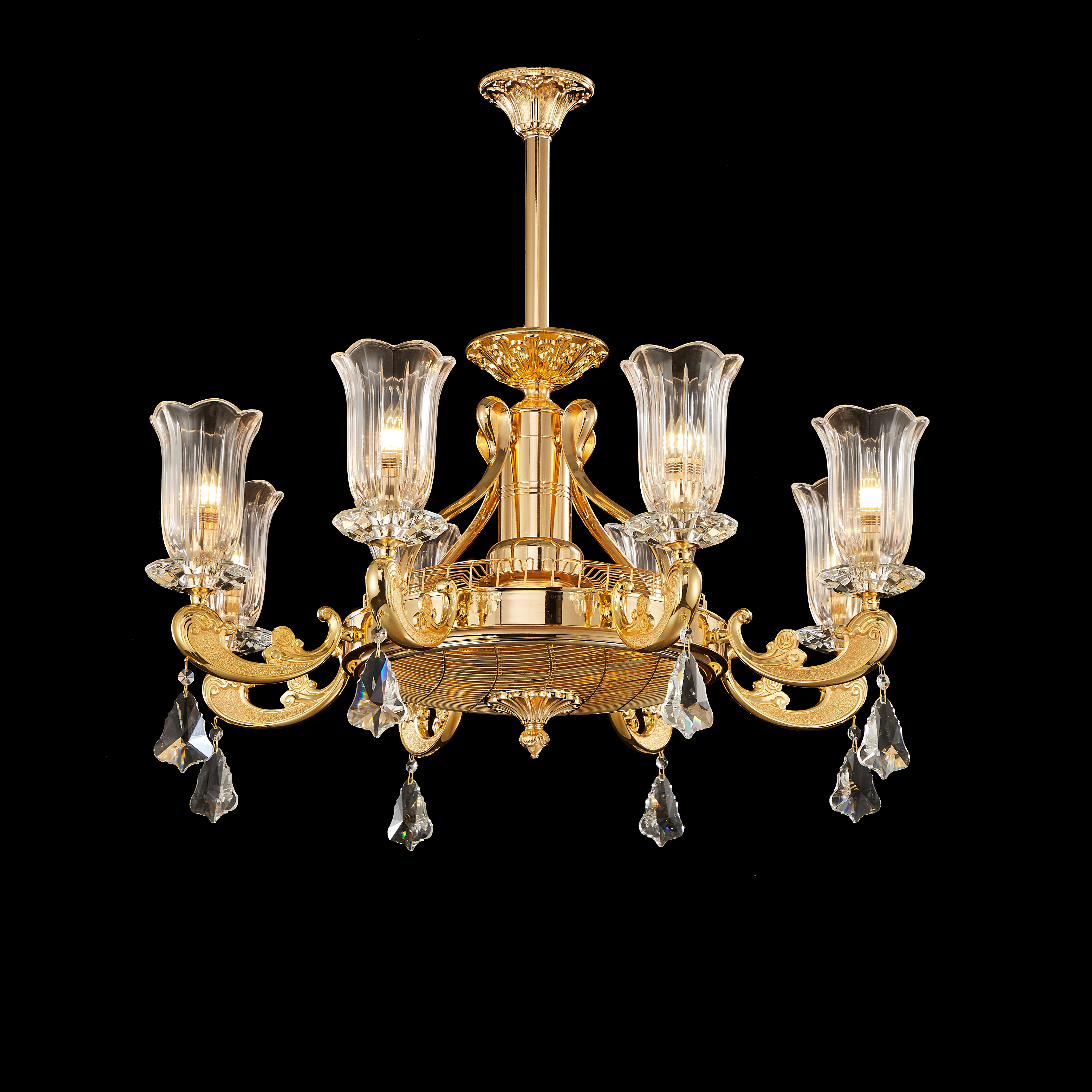 10 lights brass crystal chandelier for living room/dinning room/bedroom