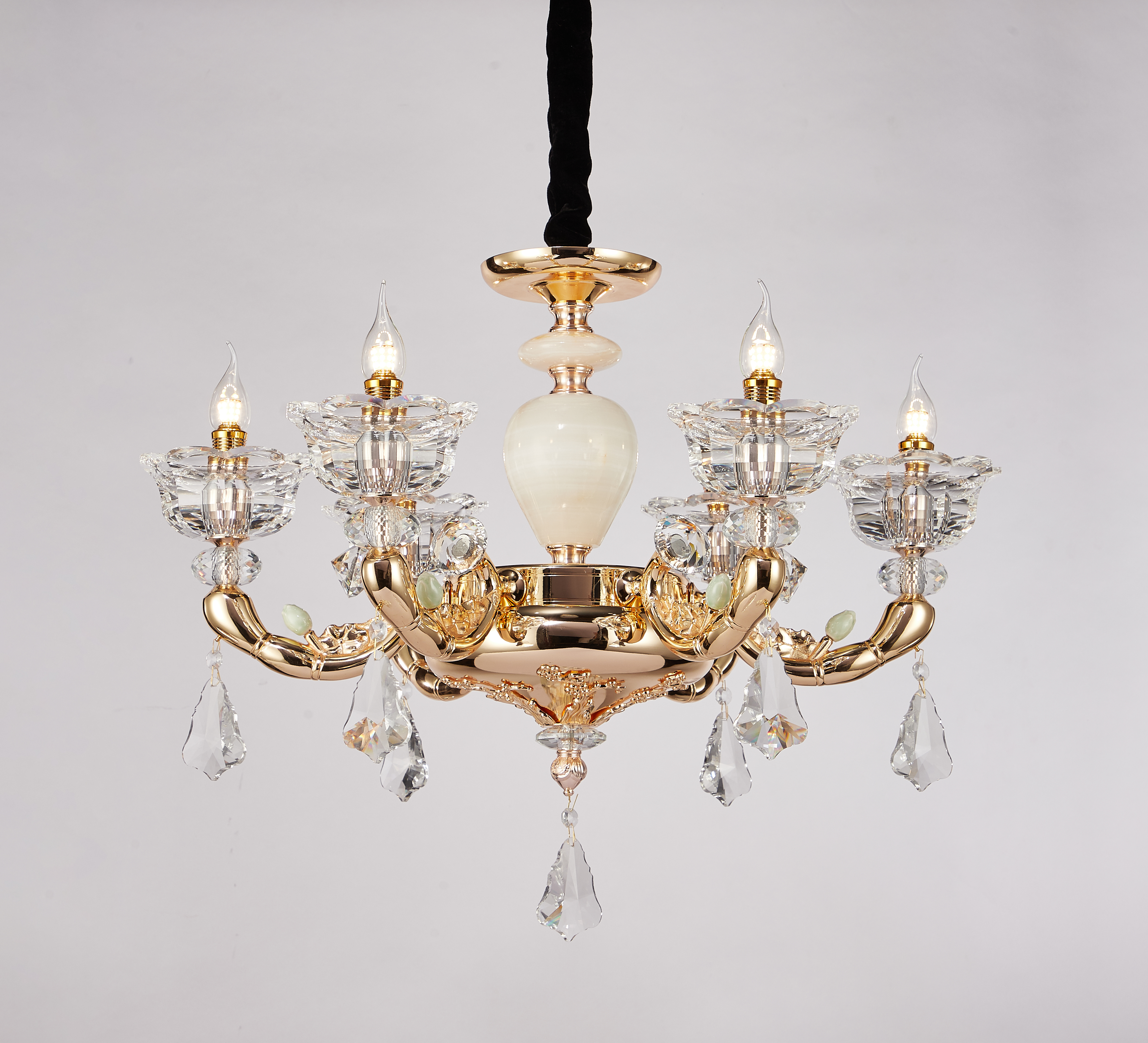 French Brass Crystal Chandelier for Villa & Hotel Lobby