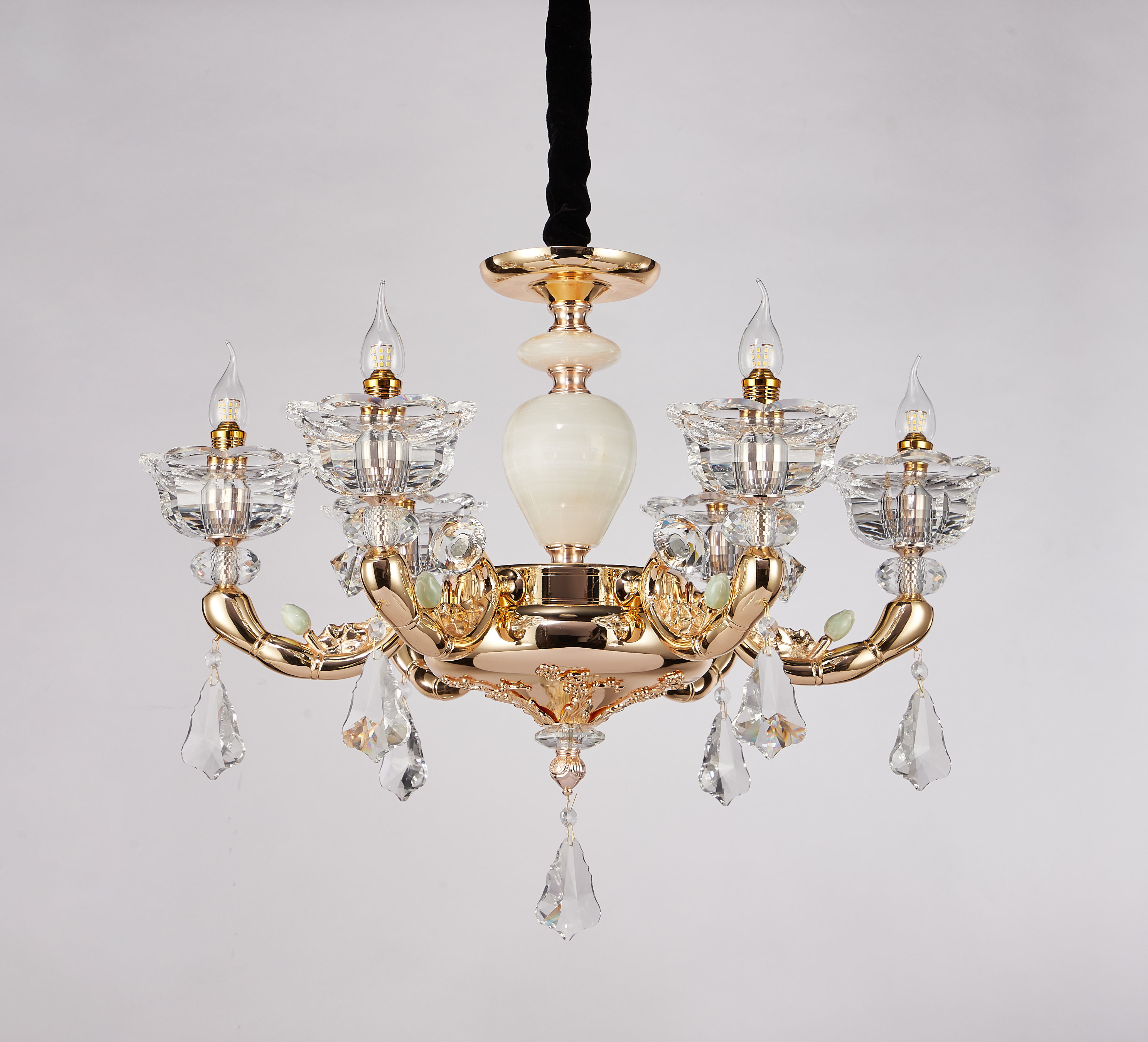 French Brass Crystal Chandelier for Villa & Hotel Lobby