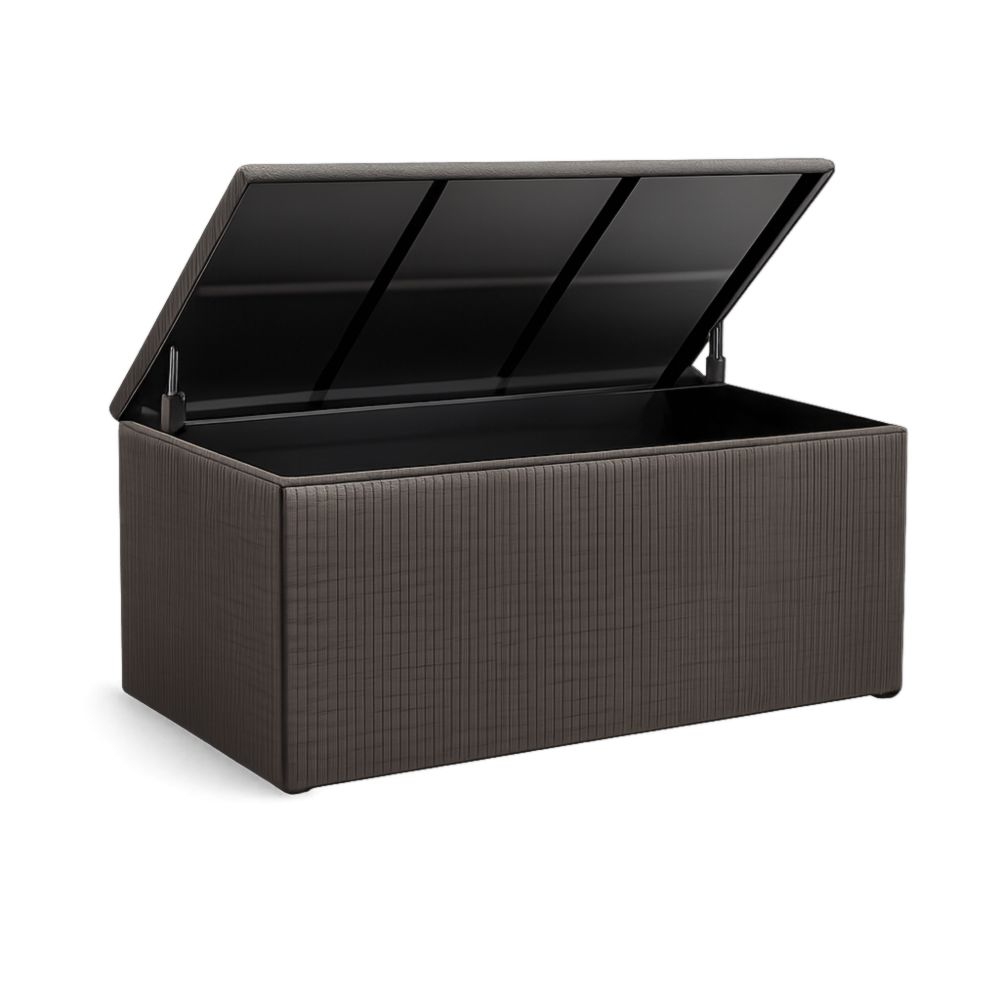 Resin Outdoor Storage Box Brown 120x50x60 cm-Homelucira