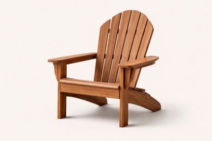 Teak Wood Adirondack Chair Outdoor Brown Lounge Chair