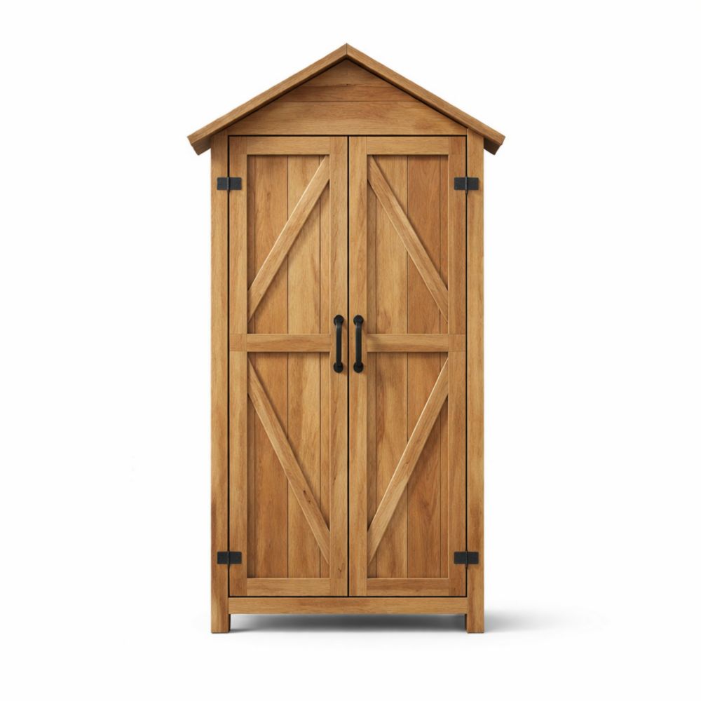 Wooden Outdoor Storage Shed Double Door 180cm x 100cm x 50cm