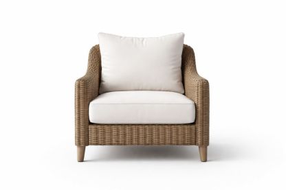 Outdoor Rattan Chair with Polyester Cushions