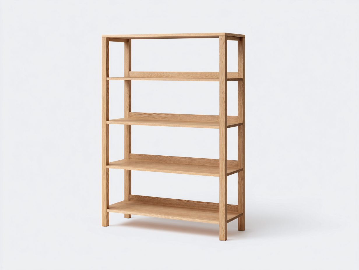 Bookcases wooden bookcase 80x35x180 cm brown for living room - modern design-Oakgoio