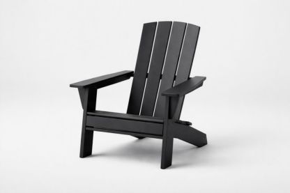 Black Adirondack Chair High-Density Polyethylene 90cm x 75cm x 95cm(L × W × H)