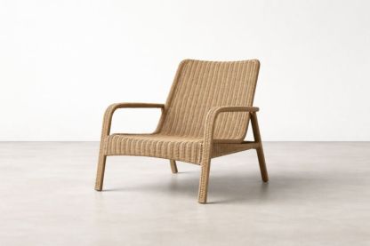 Outdoor Rattan Lounge Chair with Aluminum Frame 85cm x 70cm x 90cm (H × W × D)