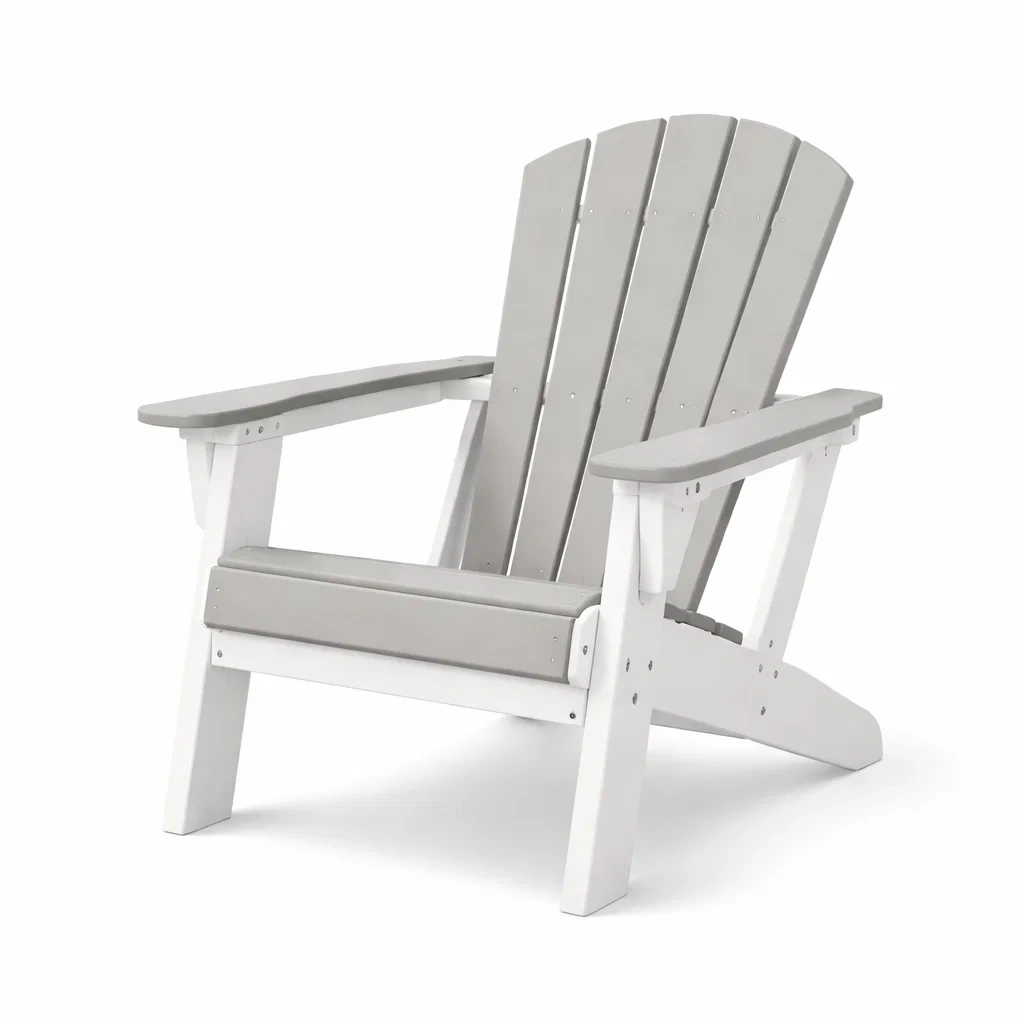 Adirondack Chair Polypropylene Grey/White 88 x 80 x 91 cm-FURMIXIO