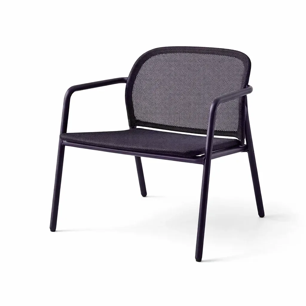 Chair Metal Frame with Mesh Back Deep purple-FURMIXIO