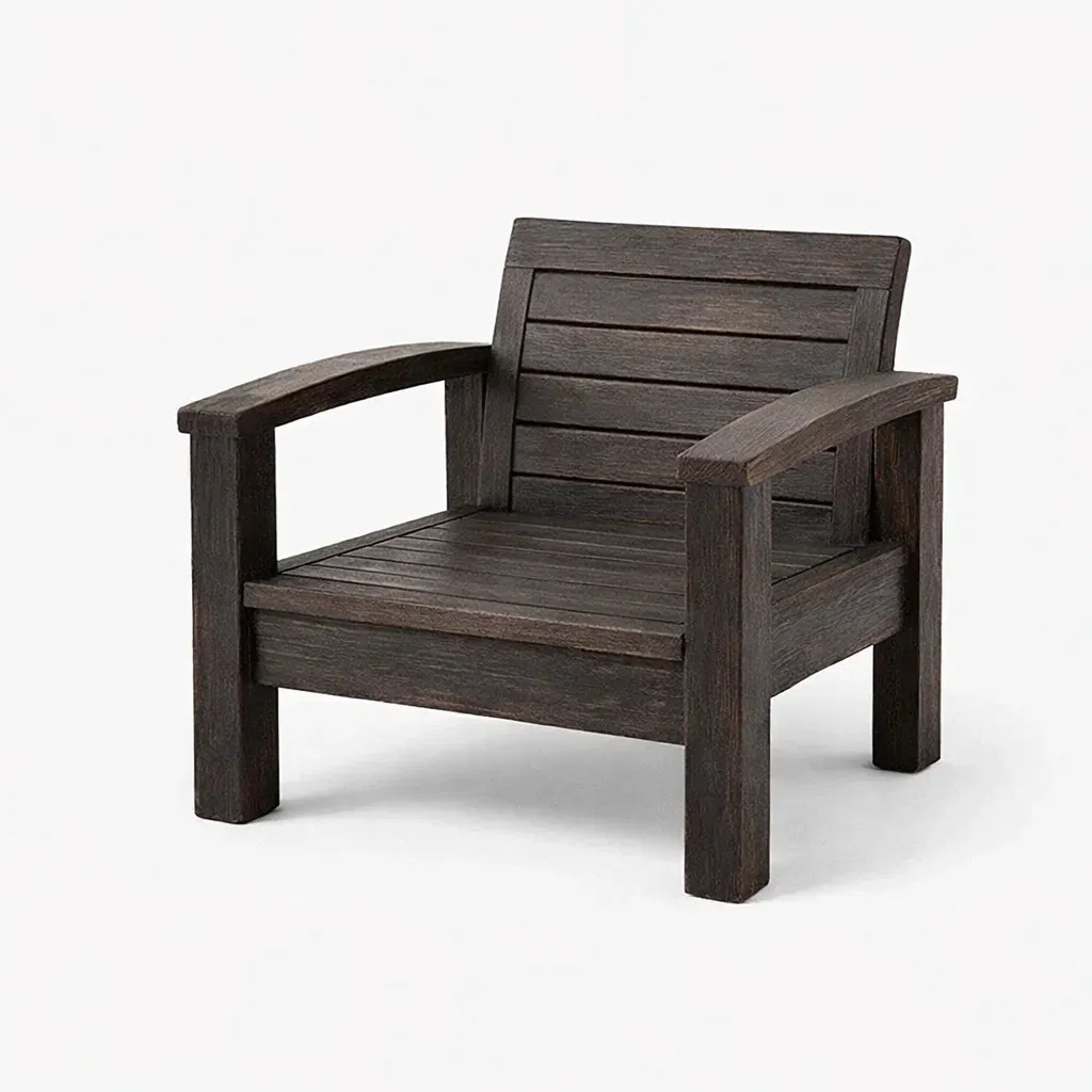 Chair HDPE Dark Brown-FURMIXIO