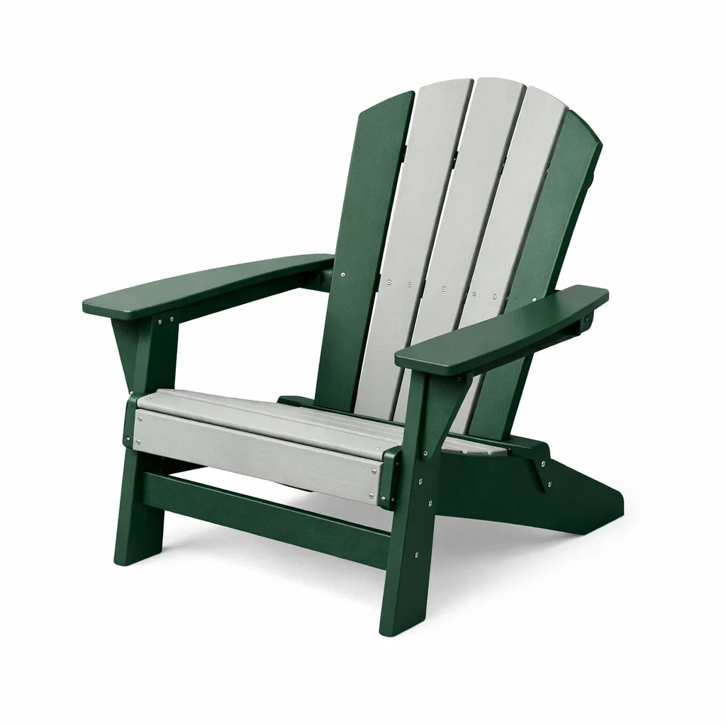 Adirondack Chair HDPE Green/Grey 90 x 75 x 90 cm-MOBIRONA