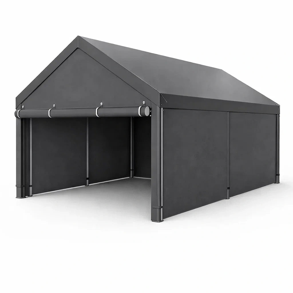 Carport Steel Frame Waterproof Oxford Fabric Black 550 x 300 x 250 cm-MOBIRONA