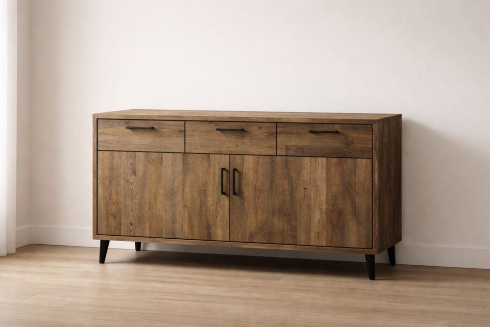Wooden Sideboard with Metal Legs-Havenavero
