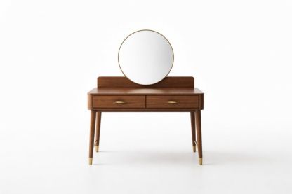Wood Vanity Table with Mirror and Drawers 90cm x 45cm x 75cm