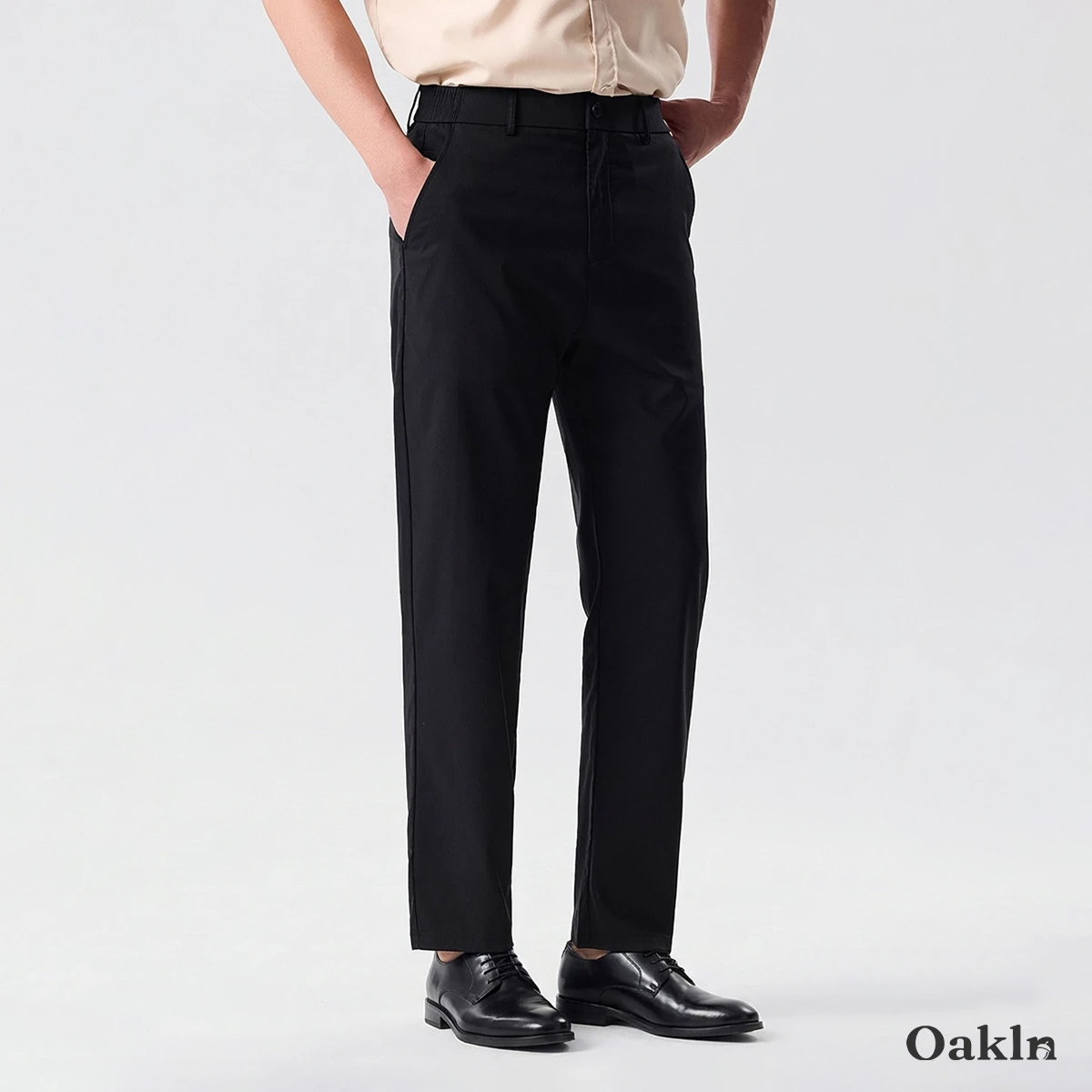 接触冷感 通気性 すっきり見え リヨセル×リネン混 カジュアルパンツ