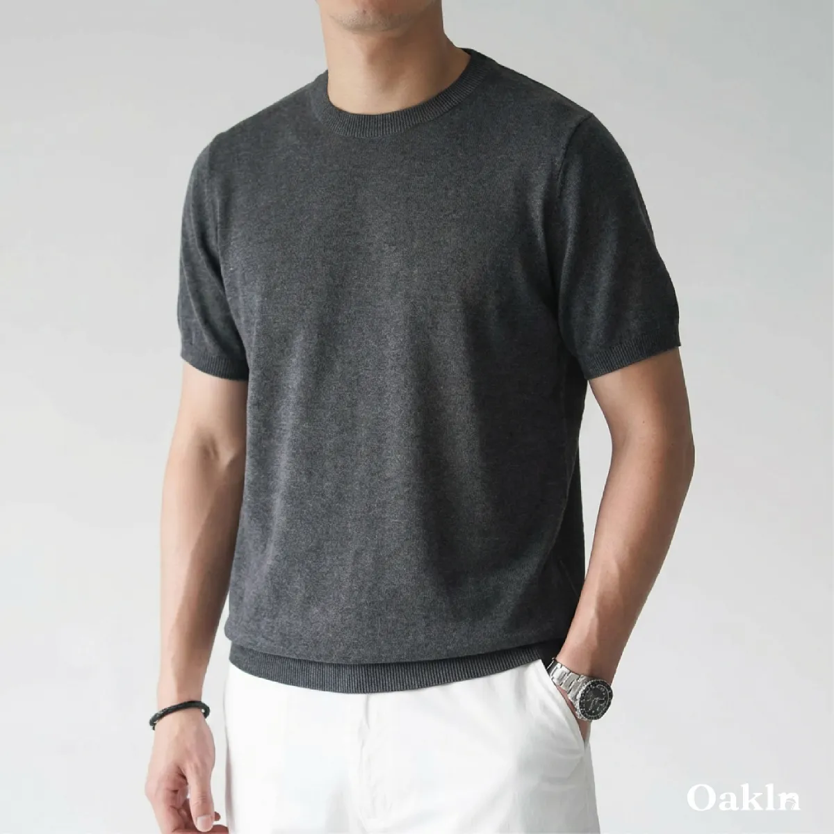 接触涼感空気感  通気性抜群リネン混紡ニット