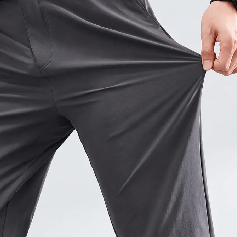 瞬間ひんやり　高いストレッチ性　ガゼットクロッチ仕様　通気性抜群 UVカットカジュアルパンツ