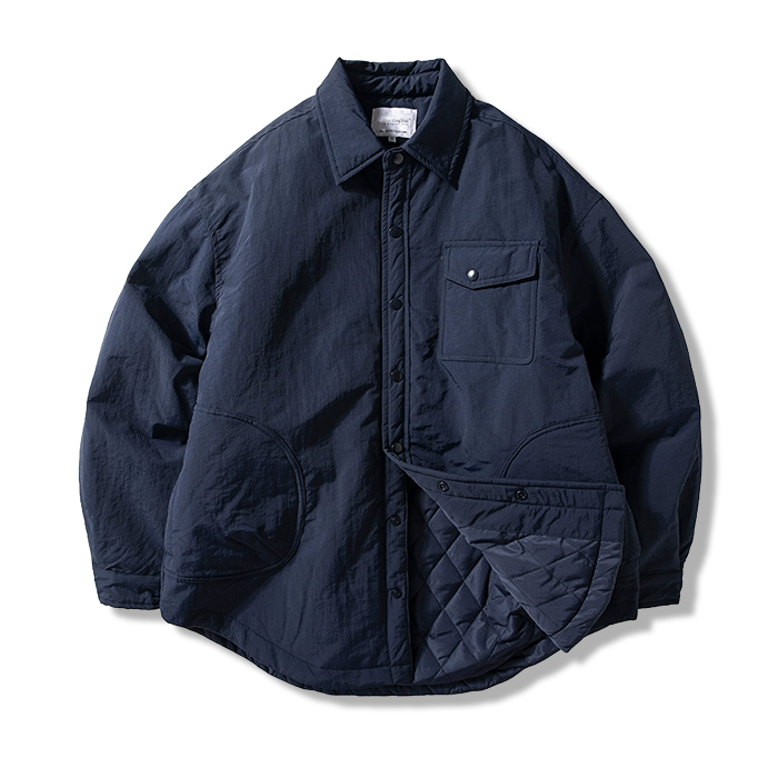 無地キルティング中綿ジャケット　防風防水-oakln