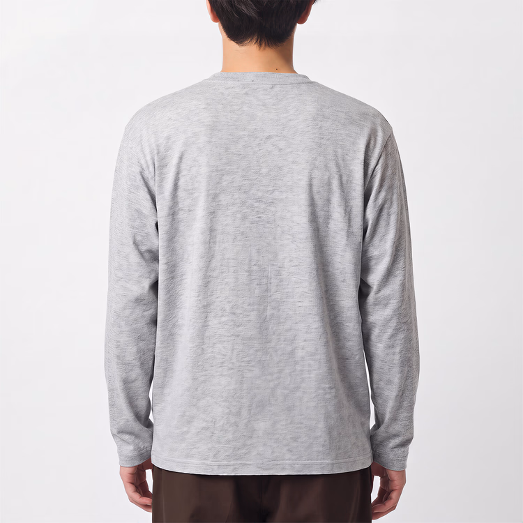 270gヘビーウェイト天竺編み  お腹まわりのラインを拾いにくい コットン100％無地 長袖Tシャツ インナーにも一枚着にも