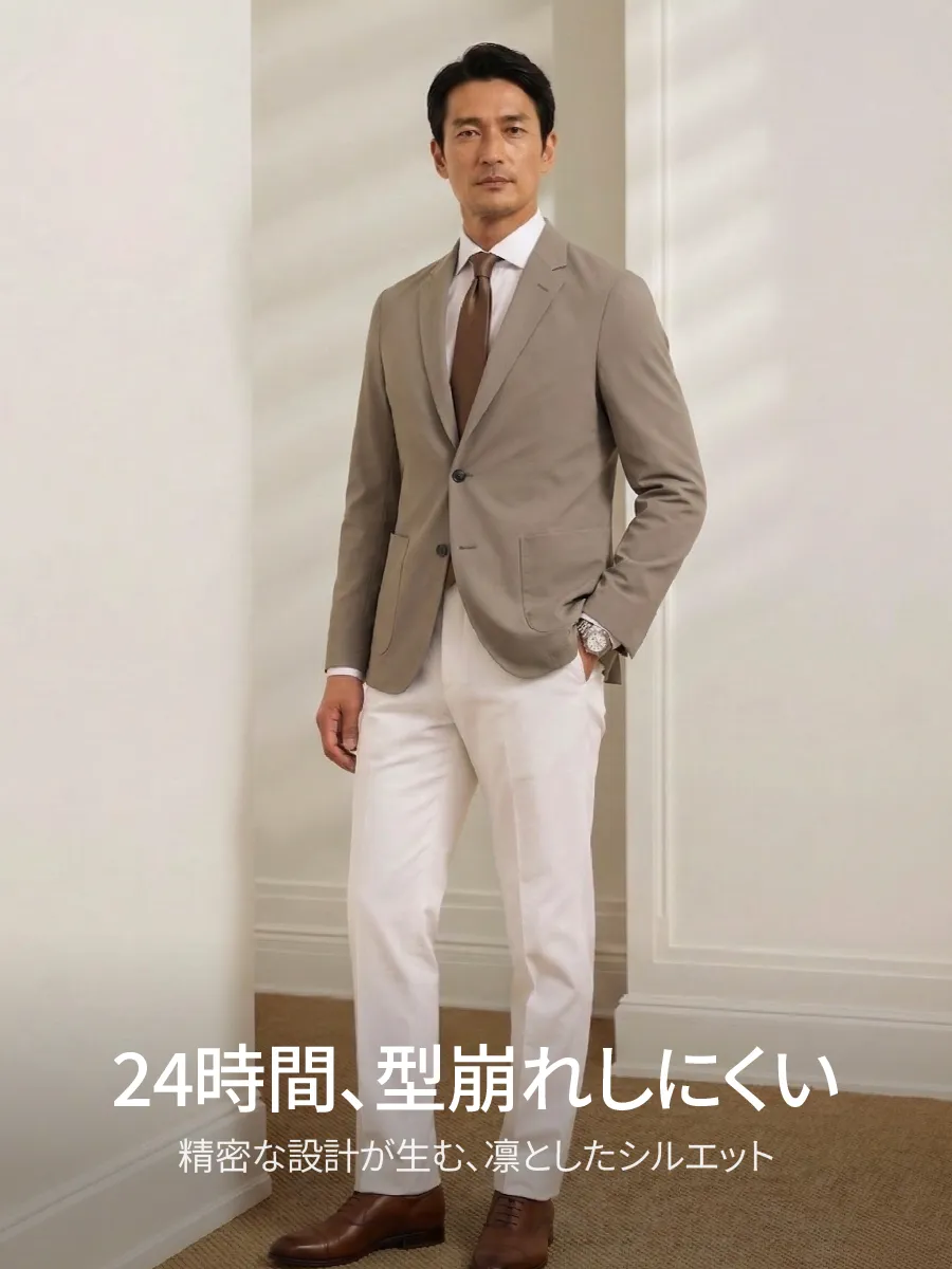 【都会的なミニマルライン】力を入れずに決まる洗練シルエット