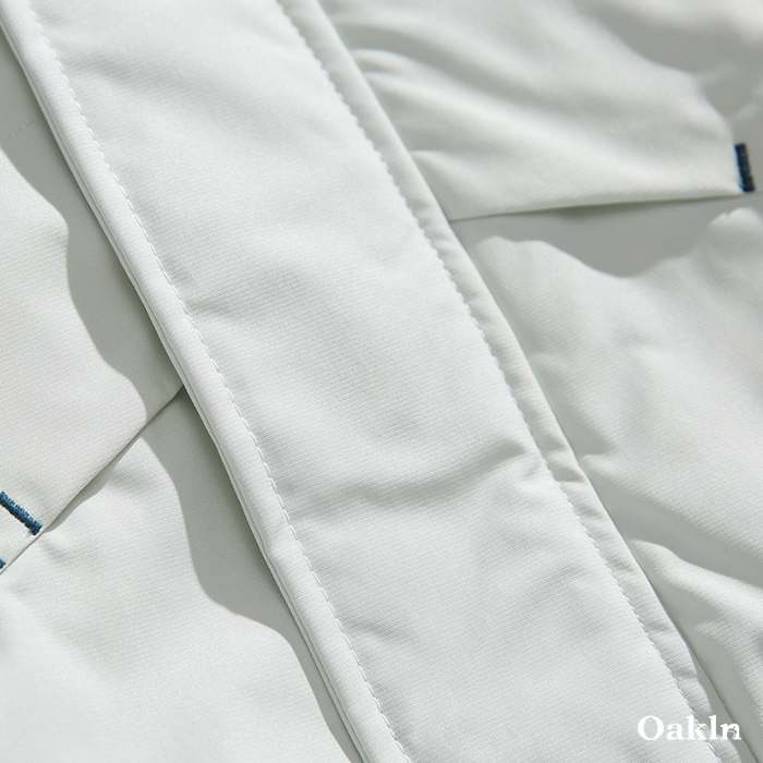 レトロスポーツ風　配色スタンドカラー中綿ジャケット