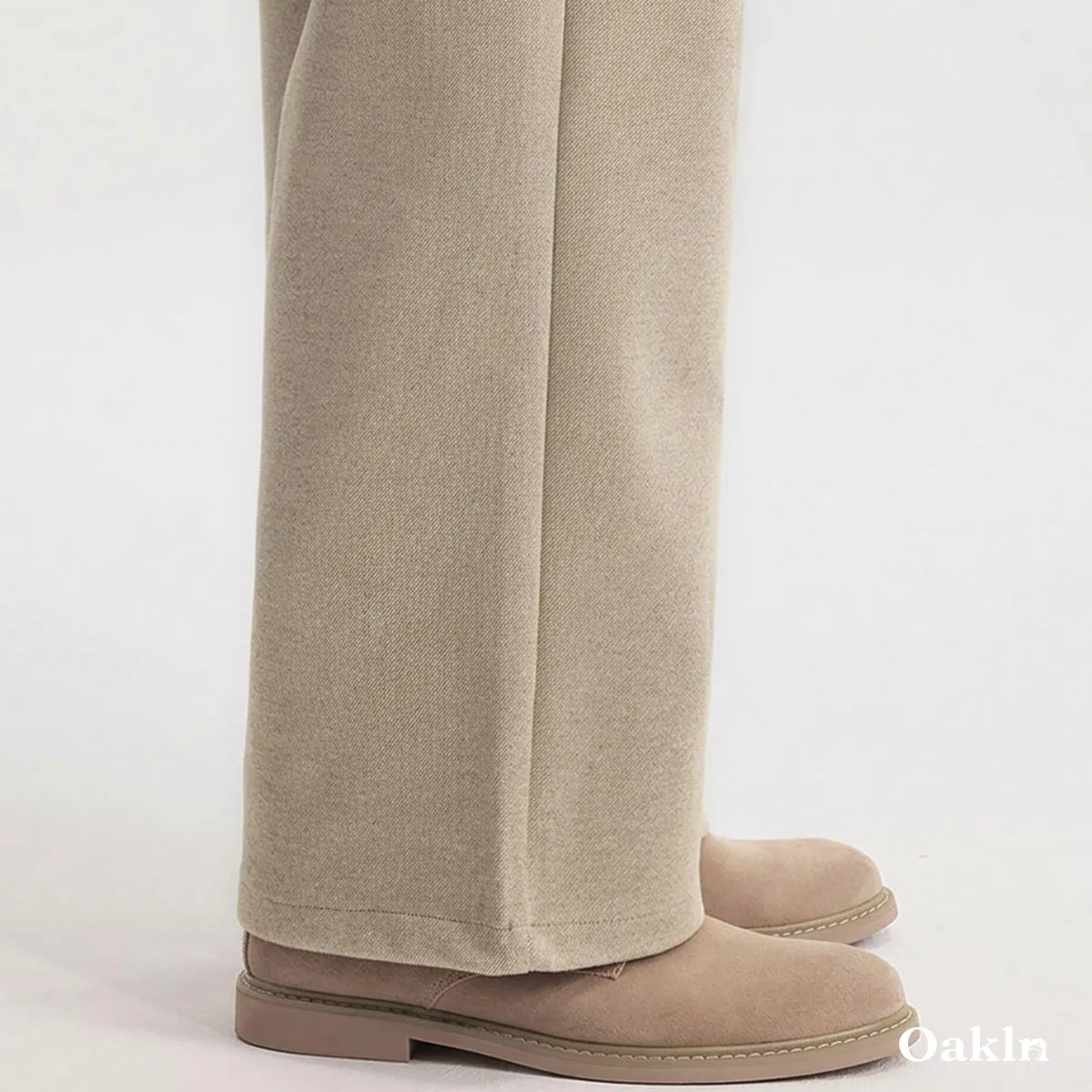 ワイドストレートスラックス バックウエストゴム仕様 イージーケア 春秋 メンズ向け