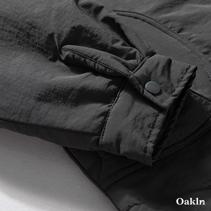 無地キルティング中綿ジャケット　防風防水-oakln