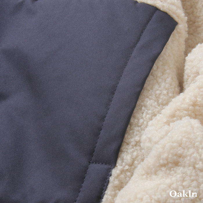 ヴィンテージリバーシブル仕様　防風ボアジャケット-oakln