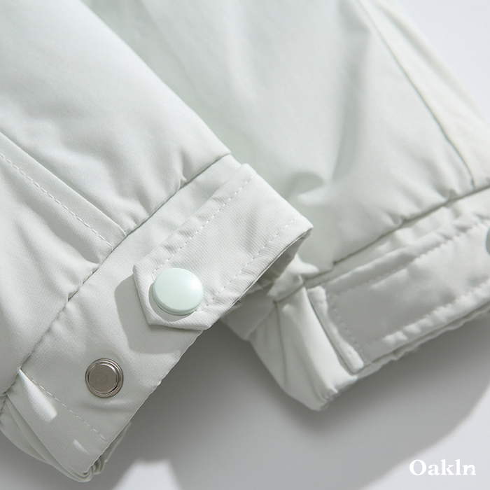 レトロスポーツ風　配色スタンドカラー中綿ジャケット