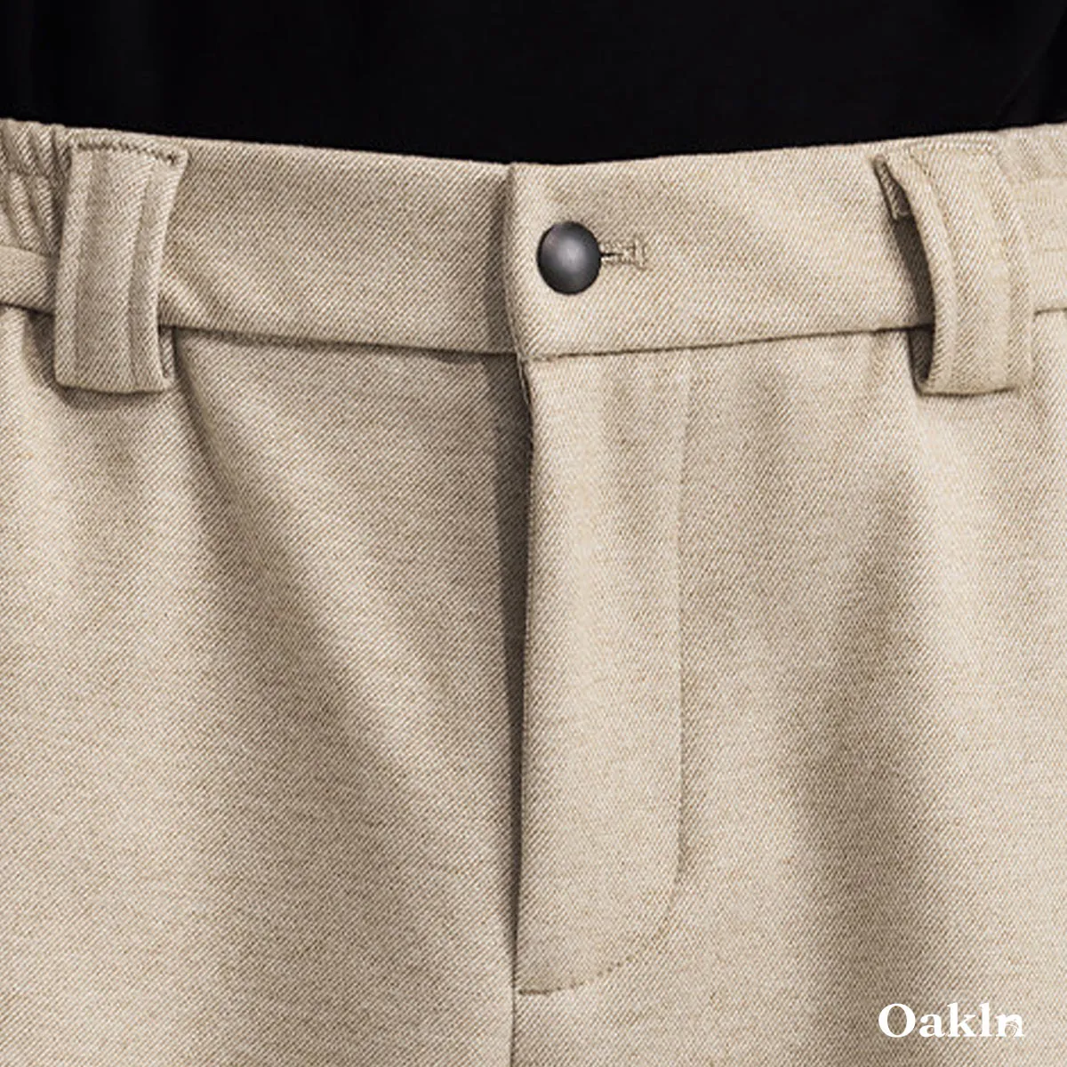 ワイドストレートスラックス バックウエストゴム仕様 イージーケア 春秋 メンズ向け