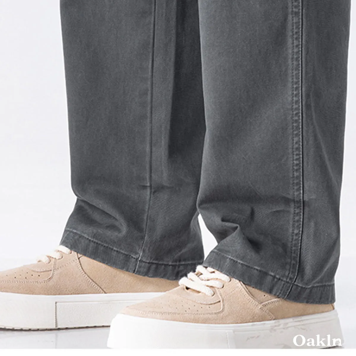 ウエストゴム ワイド ストレートシルエット 100%コットン 洗濯機洗い可 カジュアルパンツ ワークパンツ 