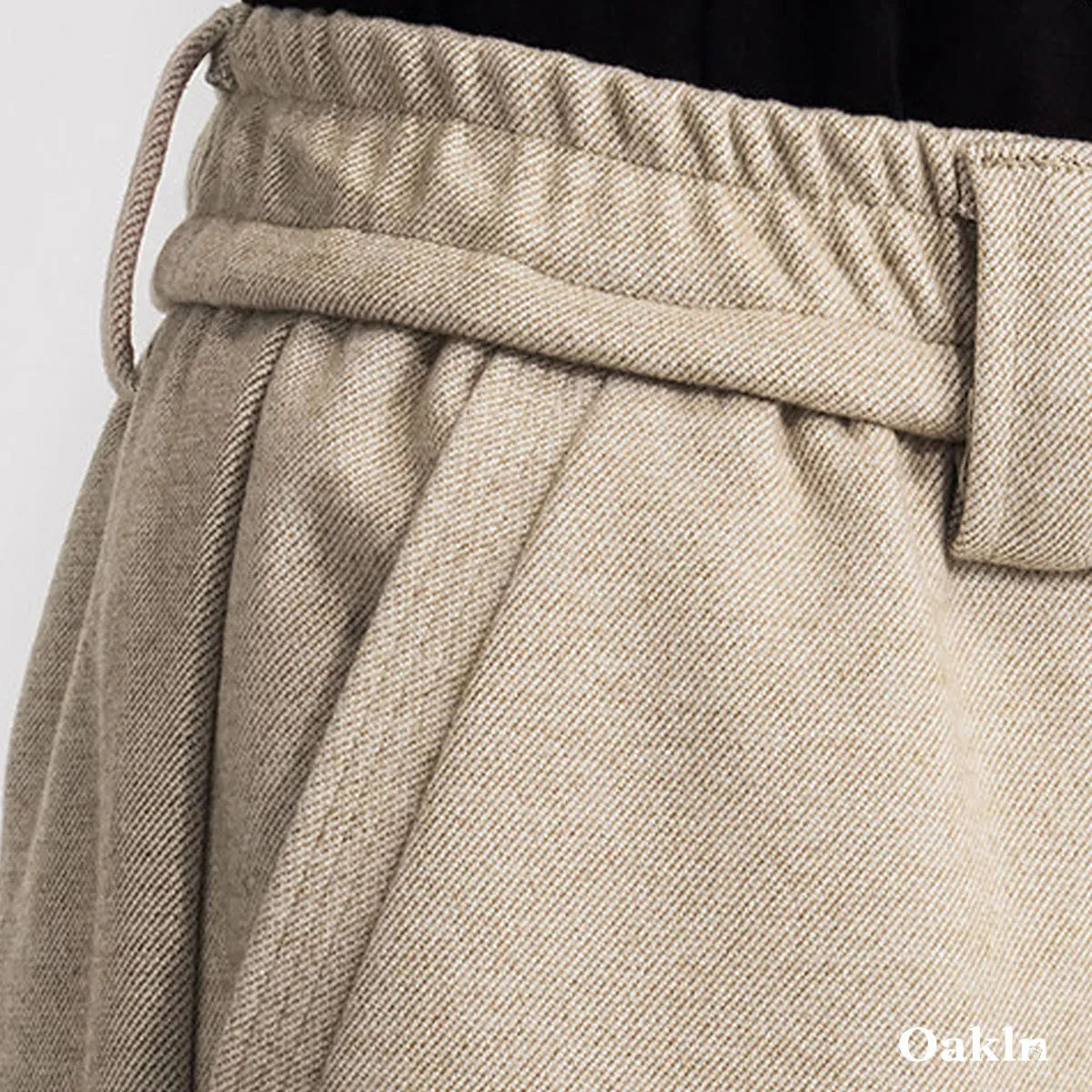 ワイドストレートスラックス バックウエストゴム仕様 イージーケア 春秋 メンズ向け