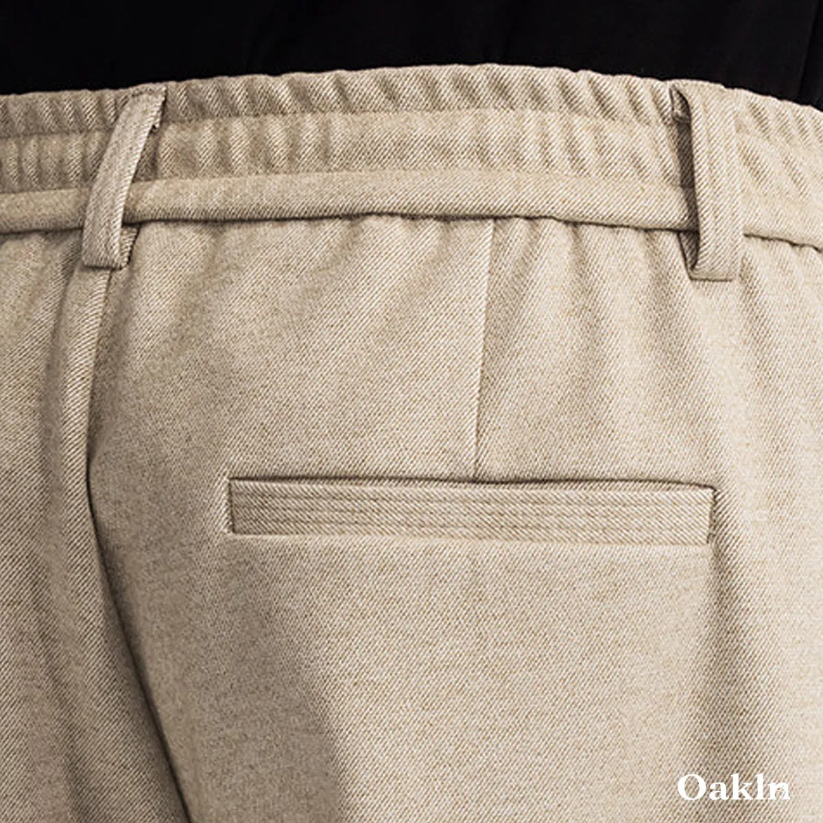 ワイドストレートスラックス バックウエストゴム仕様 イージーケア 春秋 メンズ向け