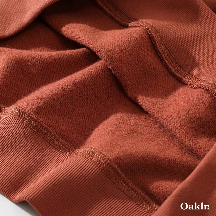 マストバイ無地ベーシッククルーネックスウェット-oakln