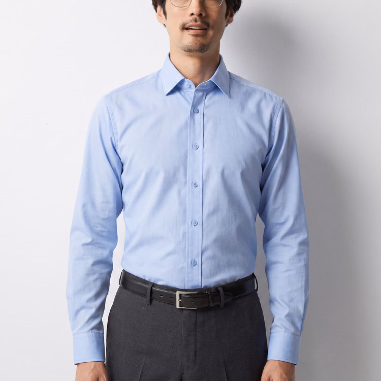 通勤にもきちんと感を｜メンズ 撥水・撥油・防汚 ストレッチ長袖シャツ
