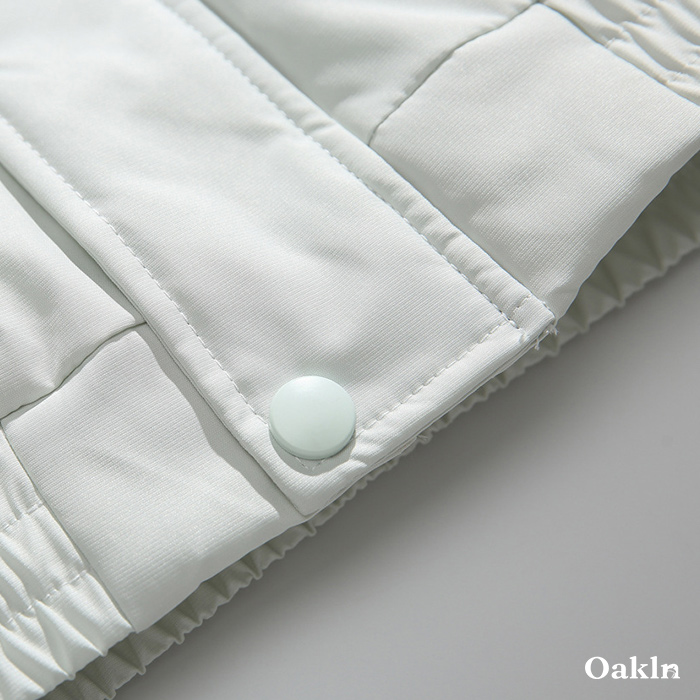 レトロスポーツ風　配色スタンドカラー中綿ジャケット