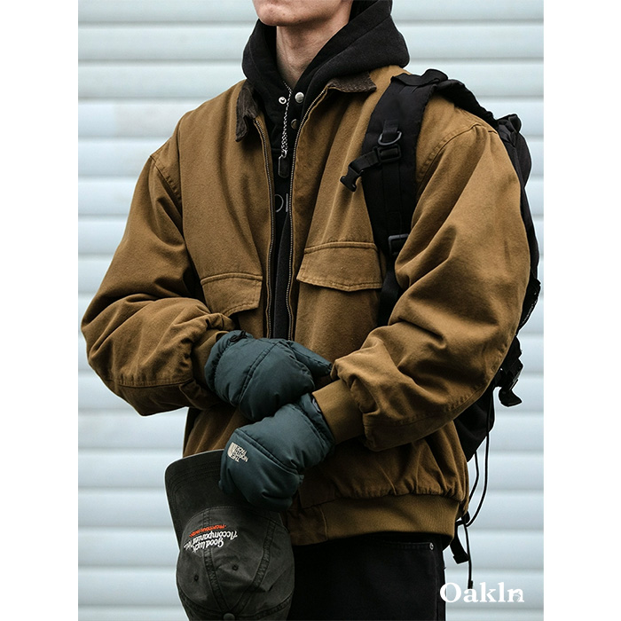 アメリカンヴィンテージ　コットンワーク中綿ジャケット-oakln